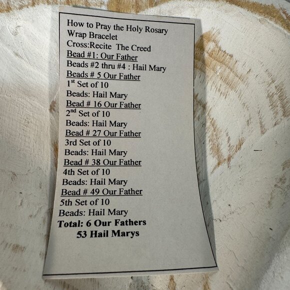 Handmade Candy Jade stones Rosary Wrap Beaded Bracelet With Cross & Heart Charms - Picture 8 of 8